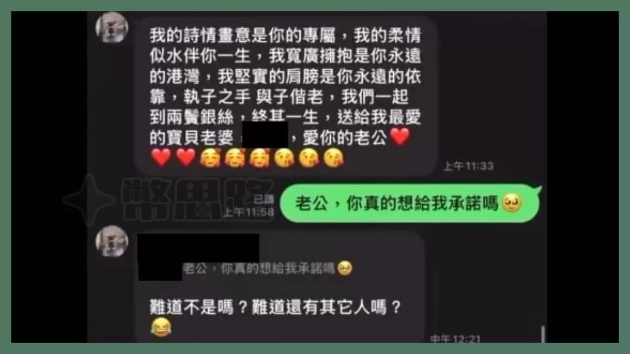 詐騙受害者與假身分詐騙者的聊天紀錄